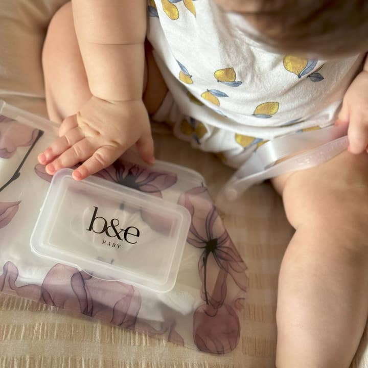 Ben & Ellie Baby - Wholesale Nappy bag – Baby - Nappy Change Clutch & Wipes Case Set - The Original with Freya Pink5