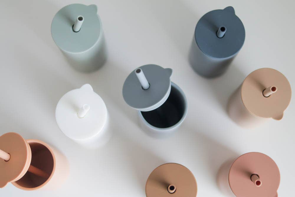 The Saturday Baby – wholesale Drinking glass/cup – Adult Silicone Straw Cup30