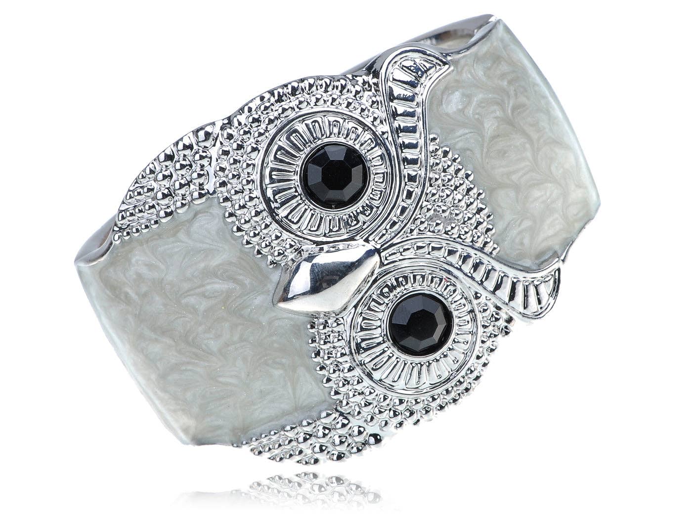 AK Brand – Pulseira de punho por atacado – Coruja Pássaro Esmalte Brilhante Espiral Nublado Pulseira Bracelete Punho0