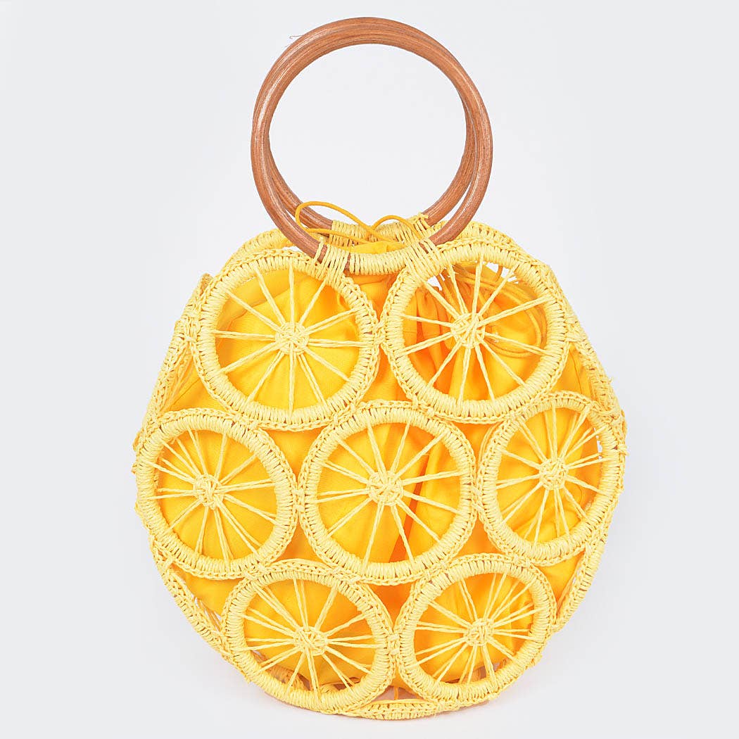 3AM BY H&D ACCESSORIES – wholesale Tote bag – Women's – Faux Straw Round Tote Bag0