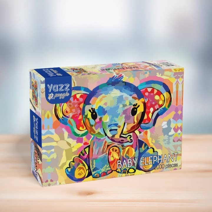 Yazz Puzzle 3826 Baby Elephant 1000pc Jigsaw Puzzle for wholesale by The Weekend Hub