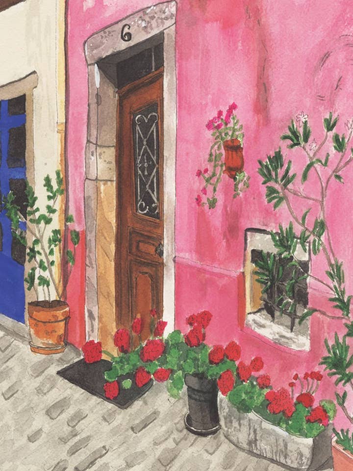 Colmar, Alsace, impression aquarelle pour la vente par Alexandra Schmeling Fine Art