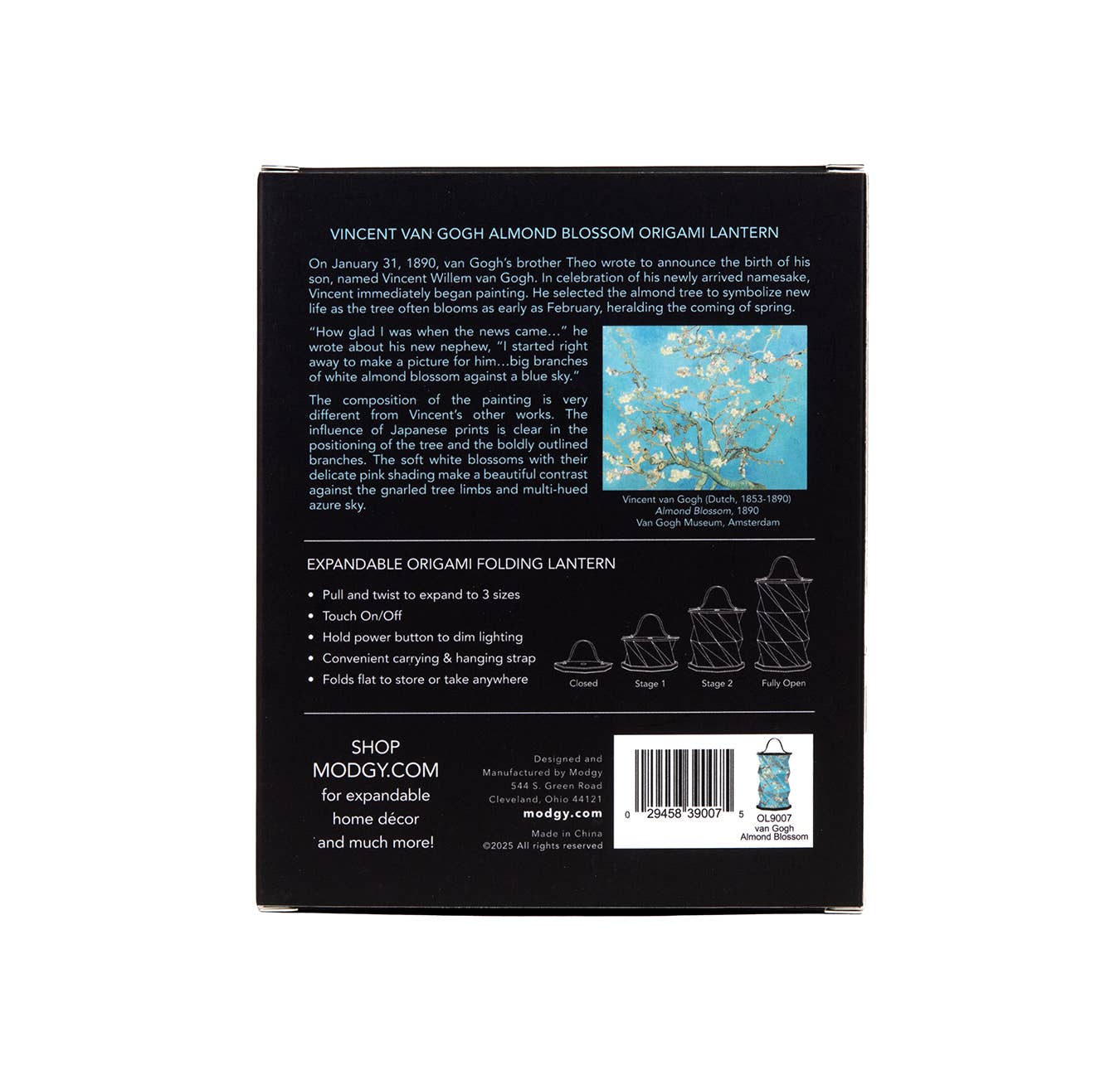 Modgy - Wholesale Lantern - Modgy Vincent van Gogh Almond Blossom Origami Lantern3
