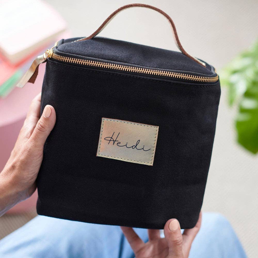 Vida Vida - Vente Trousse de toilette – femme - Trousse de toilette personnalisée en toile et cuir0