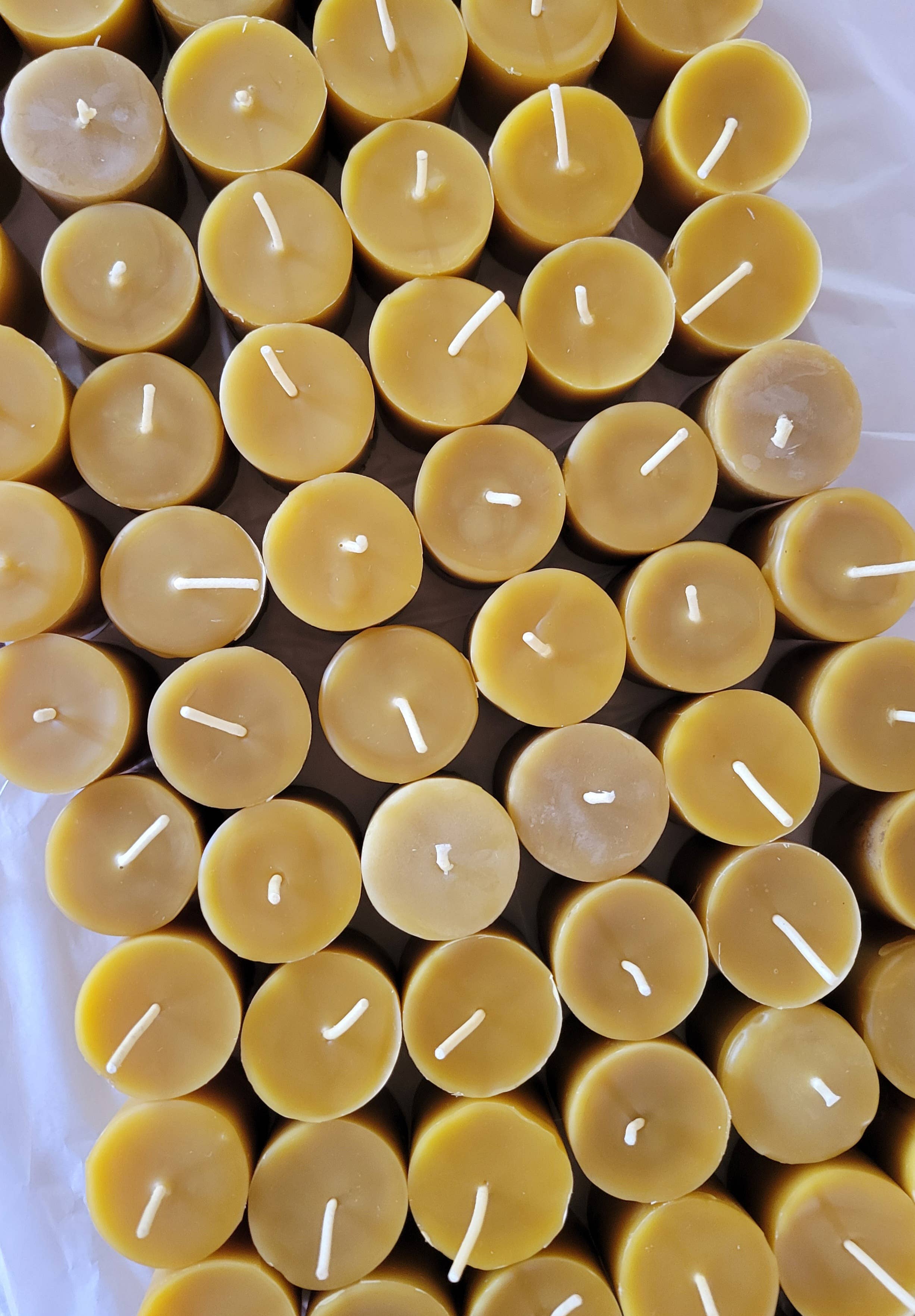 Yarrow Bone Farmstead - Wholesale Votive candle - Scented Mini Beeswax Pillar Candles, Votives