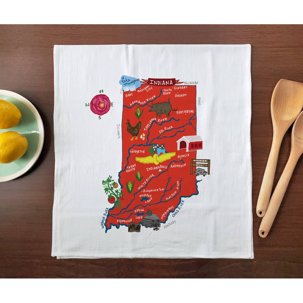 Allport Editions – Engroshandel Viskestykke – Hej USA håndklædeserie - ALLE 50 STATER HER!14