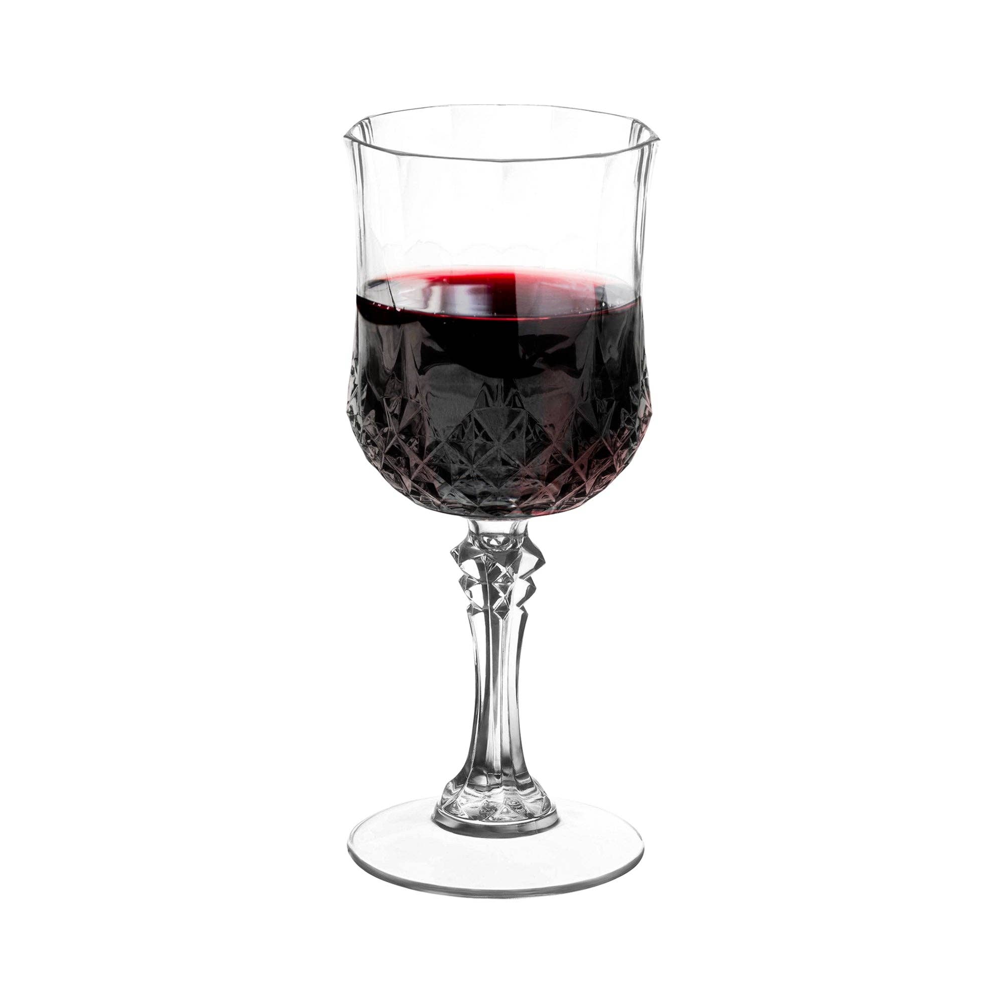 Smarty had a Party – wholesale Wine glass – 8 oz. Crystal Cut Plastic Wine Glasses - 48 pcs1