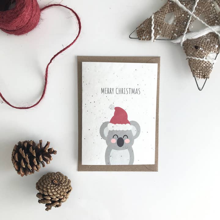 Plantable Christmas Cards -Christmas Koala for wholesale by Myeco