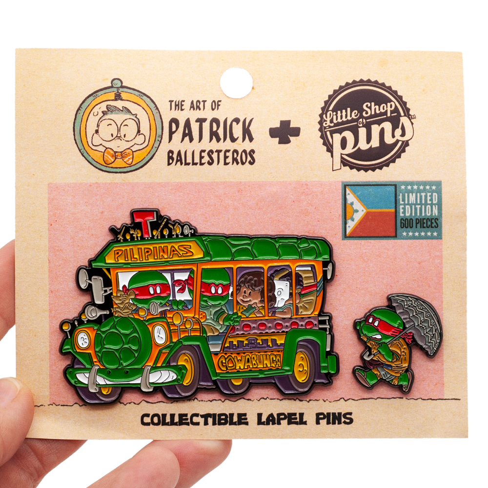 Little Shop of Pins – Engroshandel Reversnål/knap – Jeepney Kultura Green Machin Pin Sæt (FAHM Edition)1