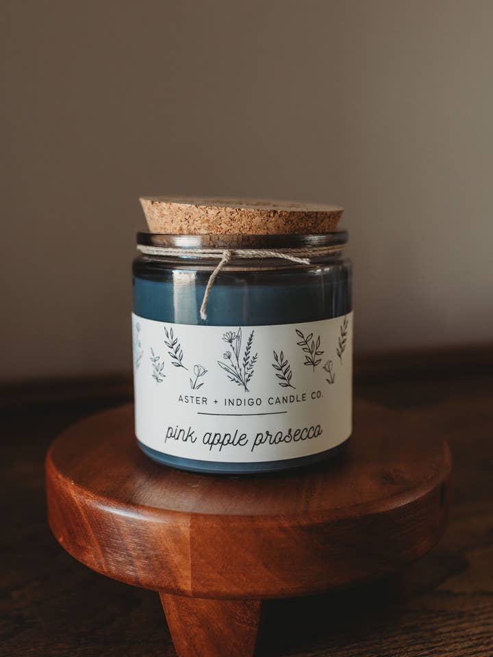 Pink Apple Prosecco | Spring Summer Candle for wholesale by Aster + Indigo Candle Co.