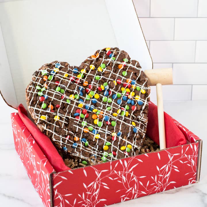Sugar Plum Chocolates - Wholesale Chocolate Covered Sweets - Milk Chocolate Heart Pizza Smash With Mallet1