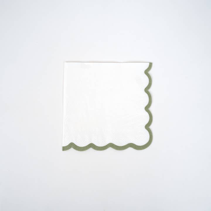 Gatherings by Curated Paperie - Wholesale Disposable Napkin - Holiday Scallop Cocktail Napkins