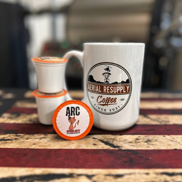 Aerial Resupply Coffee - Wholesale Ground Coffee - Spring Kitty Salted Caramel Mocha K-cups