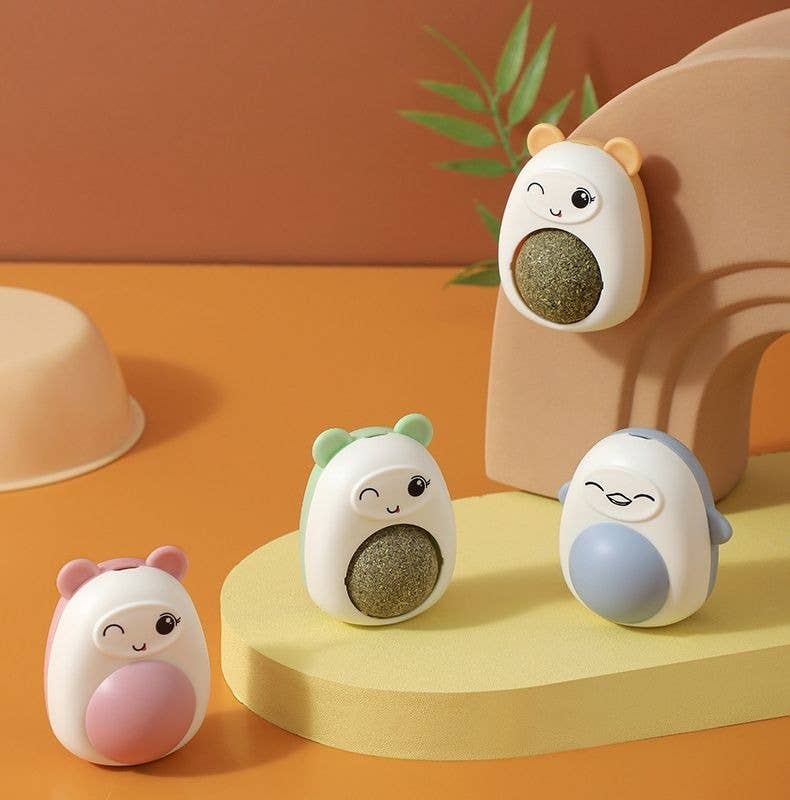 VIGOR - Vendita all'ingrosso Giocattolo - Gatti - Palle di erba gatta adesive da muro con menta per gatti, giocattolo sano e stimolante11