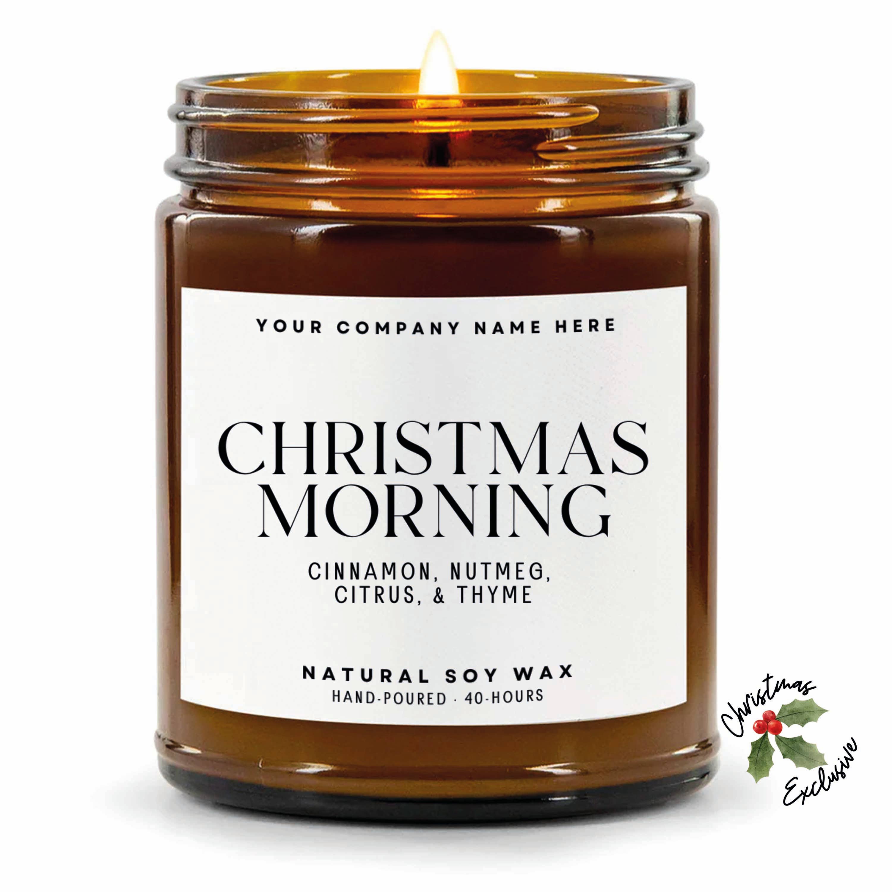Candle Drop – wholesale Jar/filled candle – Label Style 1 | Wholesale White Label Soy Candle | Amber Jar10