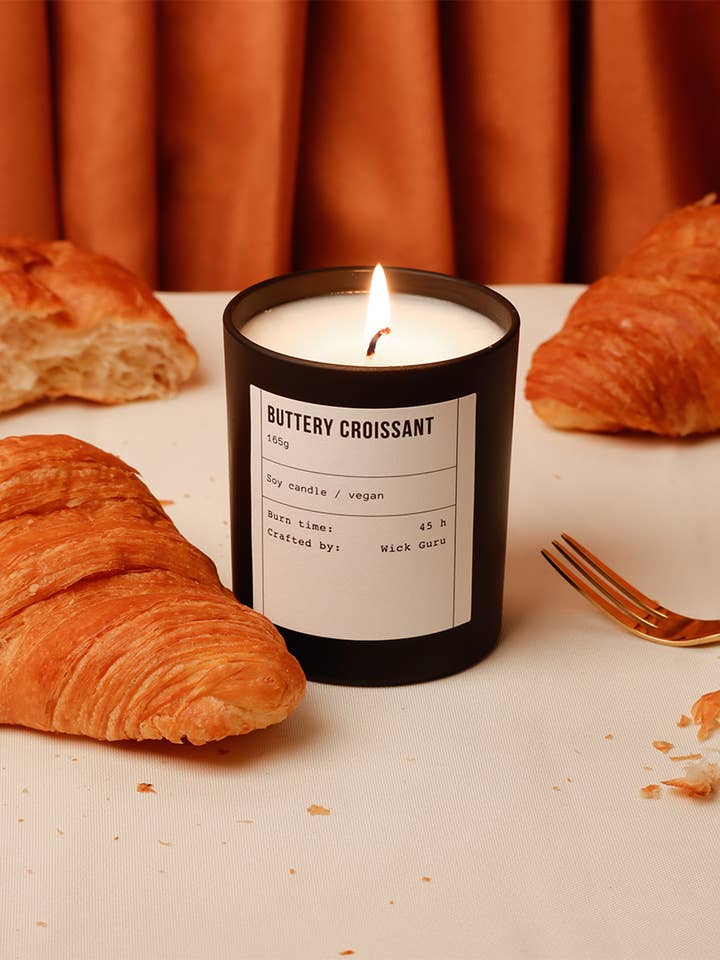 Croissant Scented Candle (220g) | 5-STAR | BEST SELLING for wholesale by Wick Guru