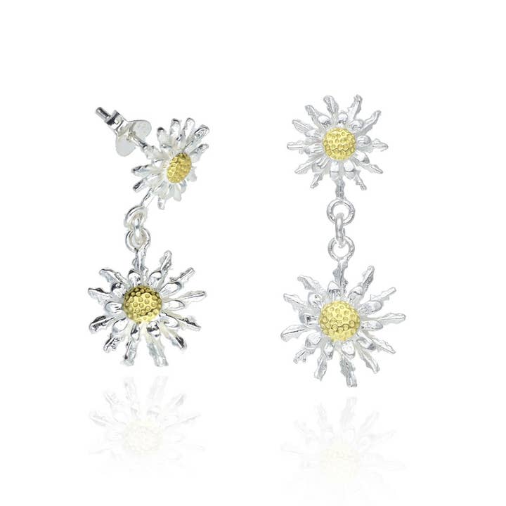 Sterling Silver Double Eguzkilore Earrings for wholesale by Las Joyas de Amanda