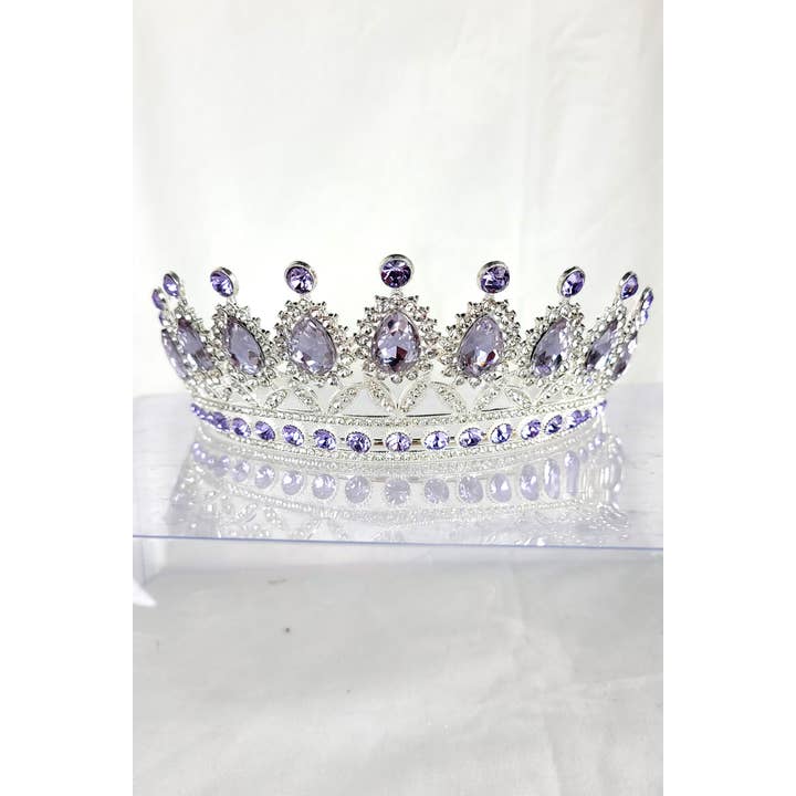 Chicas - Wholesale Tiara - Women's - One Size Fits All Metal Tiara With Jewel Rhinestones HT879-58