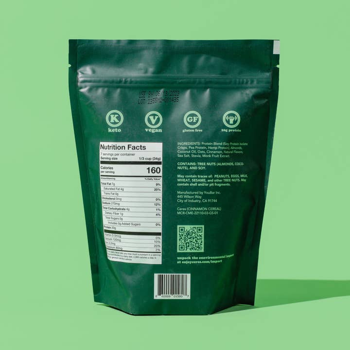 Ceres Plant Protein Cereal - Vente Céréales pour le petit-déjeuner - Céréales Protéinées Végétales Ceres2