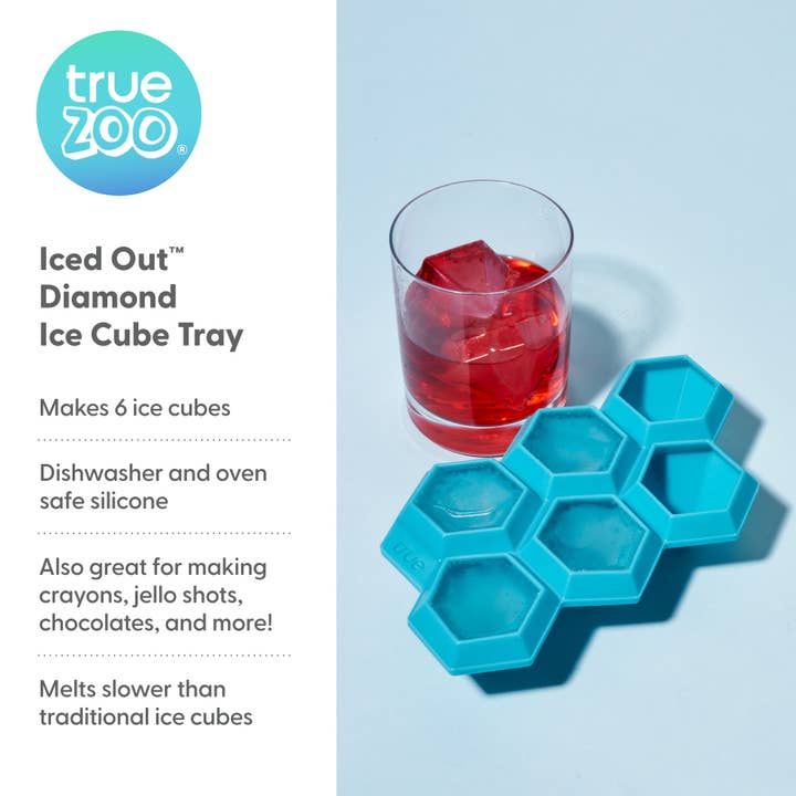 TRUE - Wholesale Ice Tray/Mold - TrueZoo Iced Out Silicone 6 Diamond Ice Cube Tray Mold4