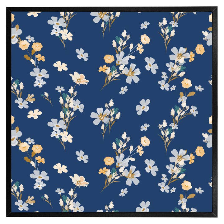 Ramos azuis e amarelos (Moldura) por atacado de Benjamin Tate Design