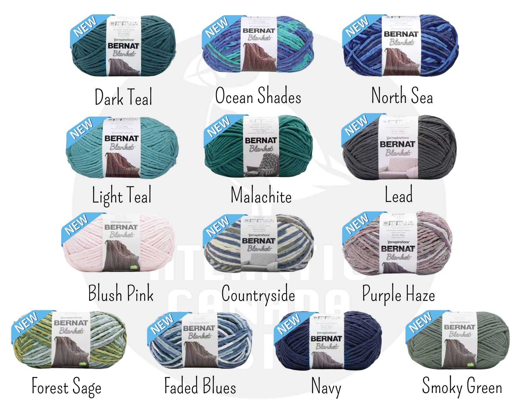 Atlantic Canada Design - Wholesale Throw Blanket - Custom Handmade Knit Blanket With Initials, Chenille Yarn8