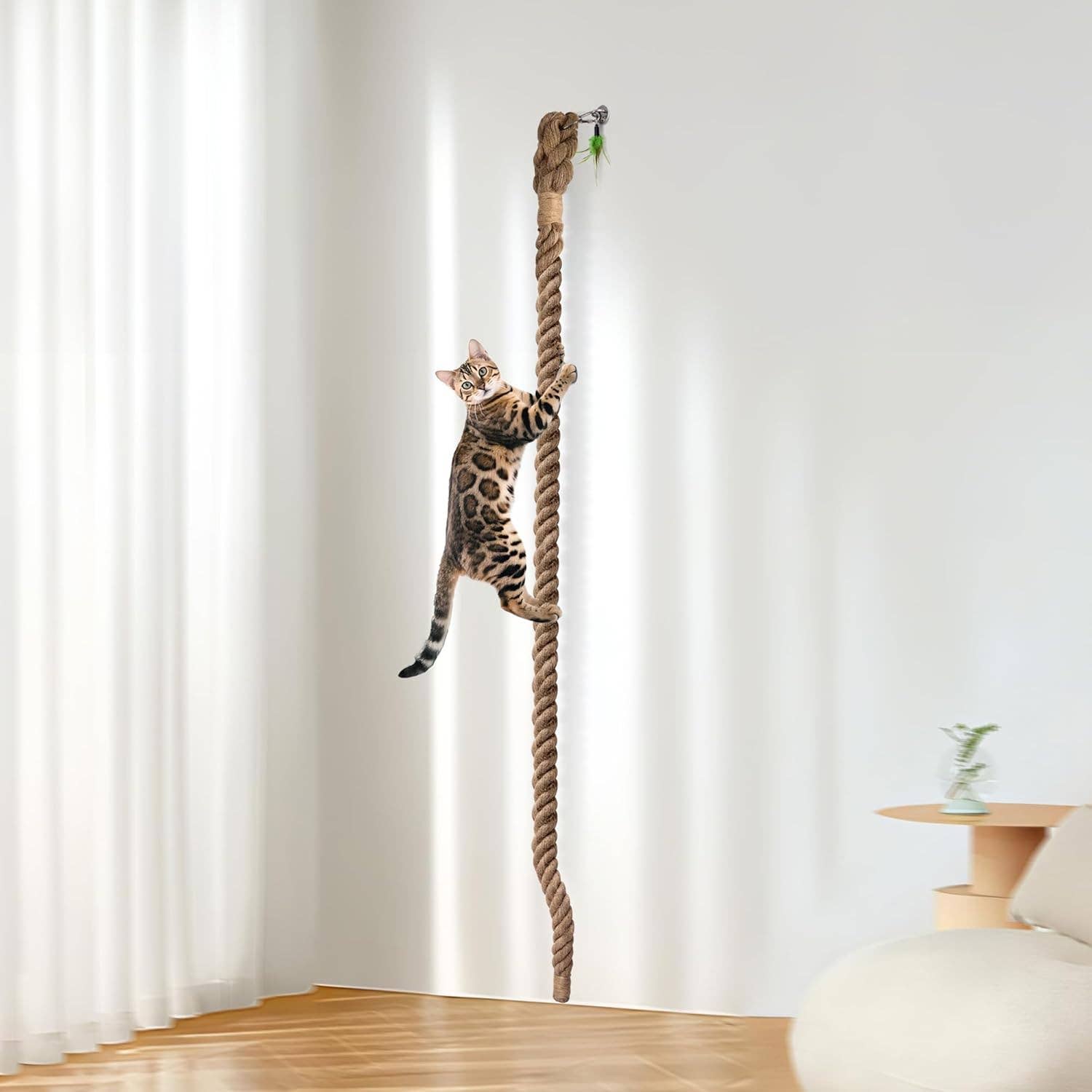 VIGOR – wholesale Pet scratcher – Cat – Cat Climbing Rope with Hook for Ceiling & Wall Mounted1