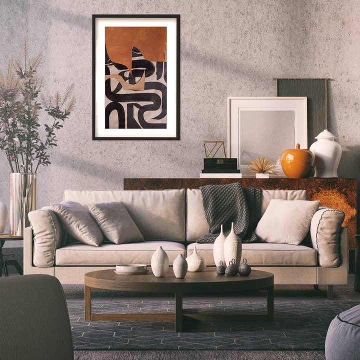 Ready2hangart, Inc. - Wholesale Art Print - "Gai: A Symphony of Abstraction" Framed Print Wall Art1