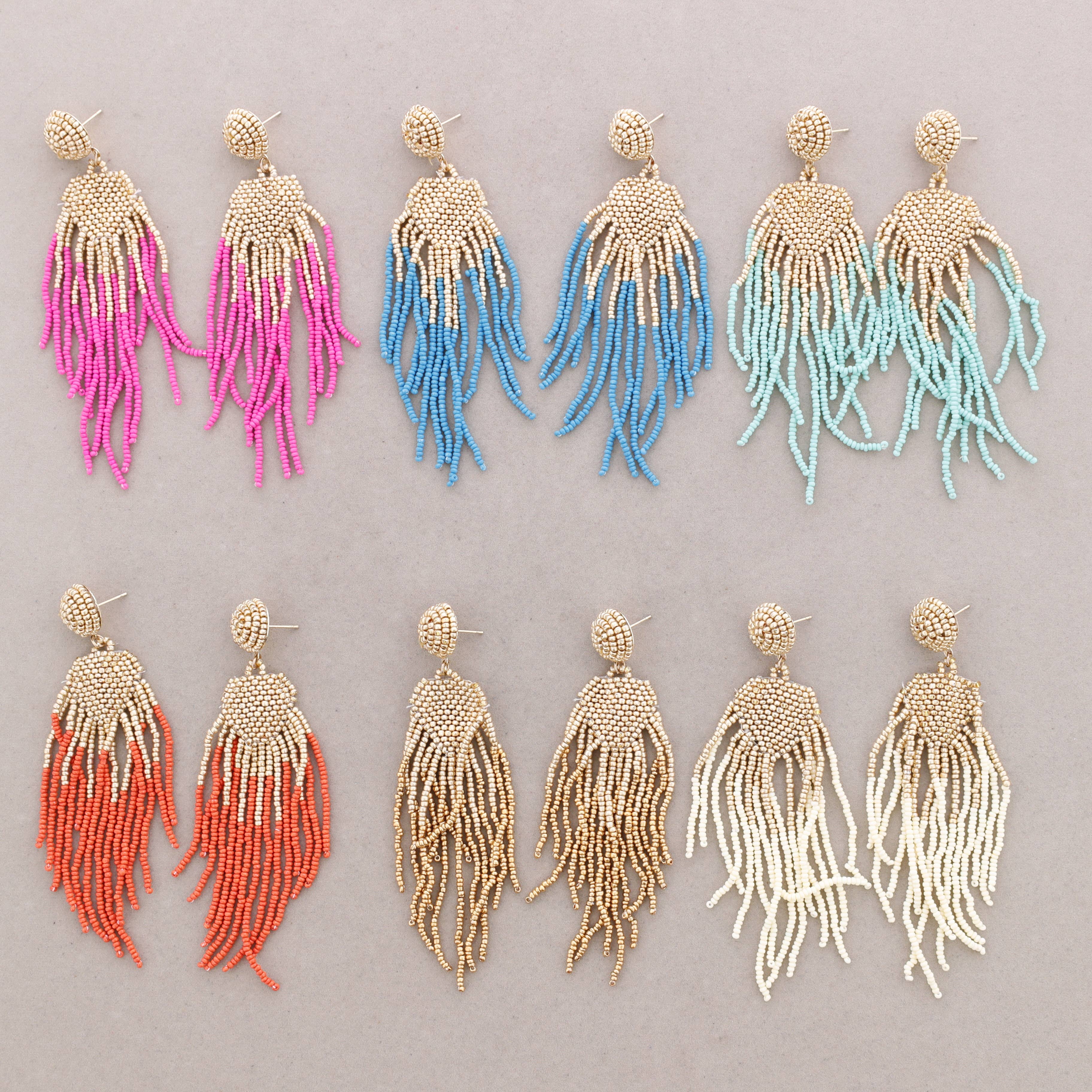 Sonata - Wholesale Snap Jewelry - Ethnic Beaded Earrings5