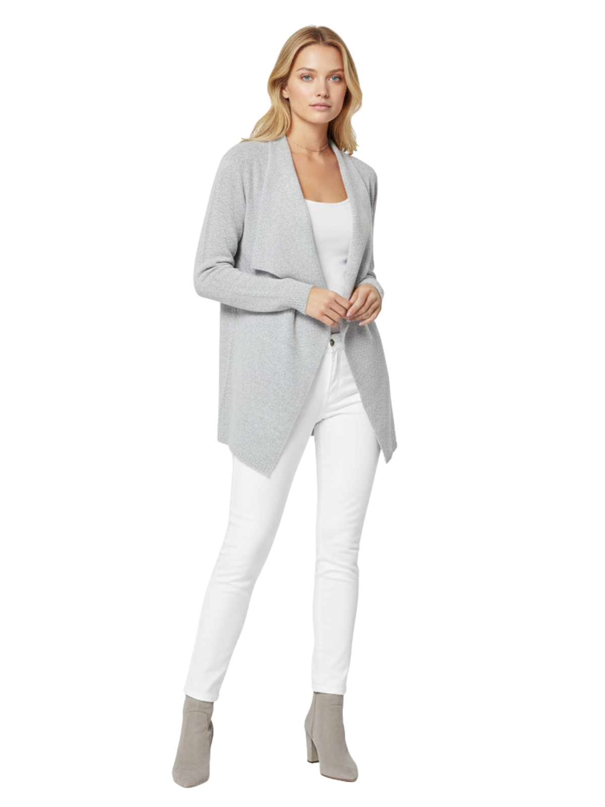 Mak - Wholesale Cardigan - Women's - Long Sleeve Open Front Draped Sweater Cardigan MK821818