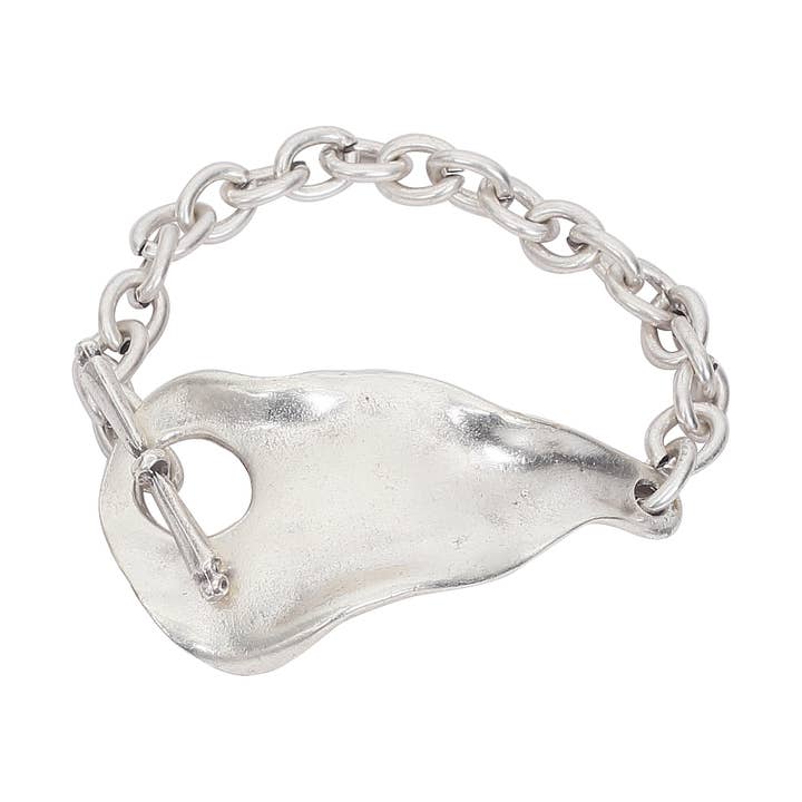 Pulsera de eslabones y cadena de peltre hecho a mano - 2915 para venta al por mayor de Chanour