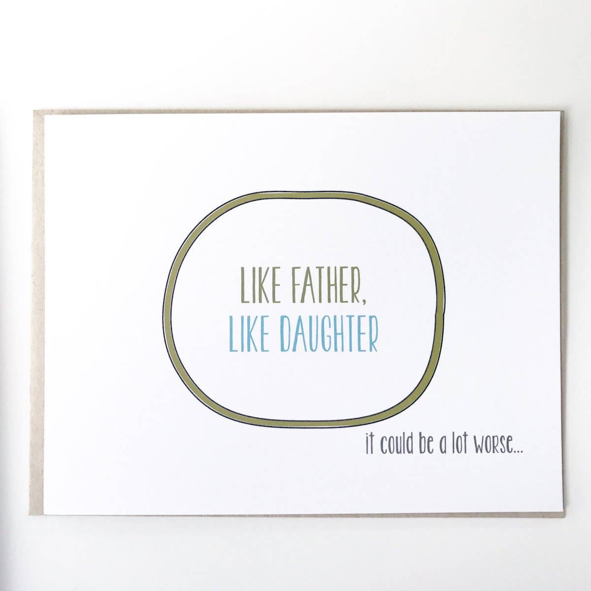 PAGEFIFTYFIVE - Wholesale Father's Day Card - Like Father Like Daughter Card0