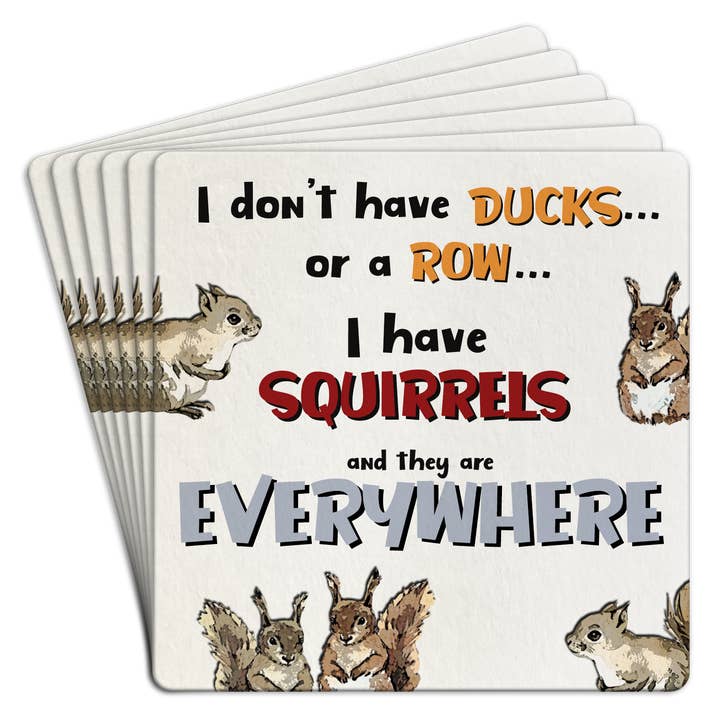 Paper Coaster 6er-Pack Ich habe keine Enten oder eine Reihe für den Großhandel von Tipsy Stickers
