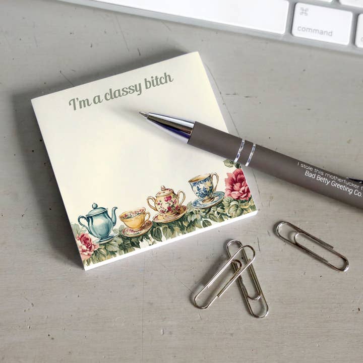 Bad Betty Greeting Co. - Wholesale Sticky Notes - I’m a Classy Bitch - Funny Sticky Note Pad
