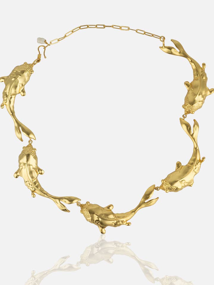 Golden Koi Harmony Necklace for wholesale by Shinyland Llc dba Aquadan.co (Wholesale)