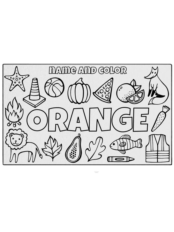 Naam en kleur oranje voor wholesale door Coloring Rugs