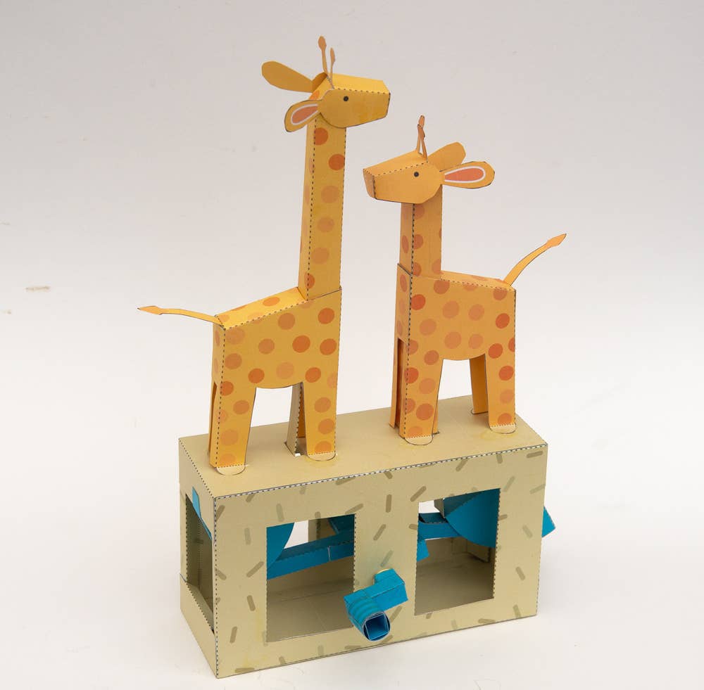 Go on make me - Wholesale DIY Craft Kit - Kids - Giraffe  - Rob Ives Paper Animation Kits1