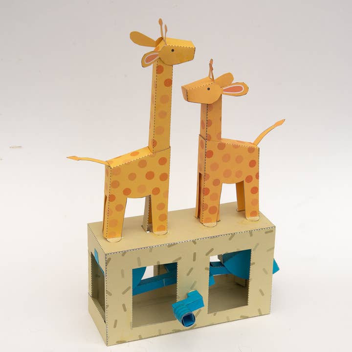 Go on make me - Wholesale DIY Craft Kit - Kids - Giraffe - Rob Ives Paper Animation Kits1
