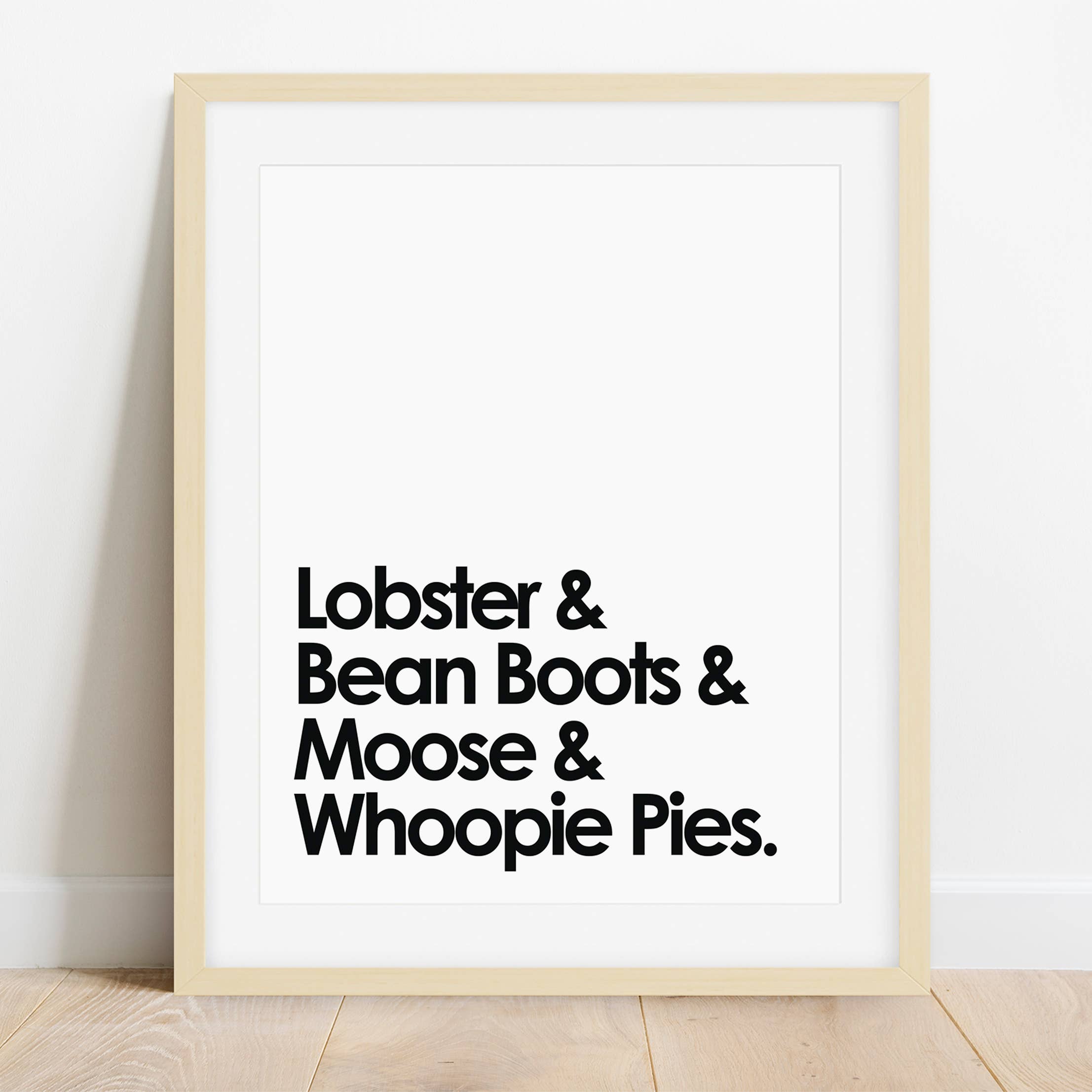 Gert & Co - Wholesale Art Print - Lobster, Bean Boots, Moose, & Whoopie Pies Maine Art Print7
