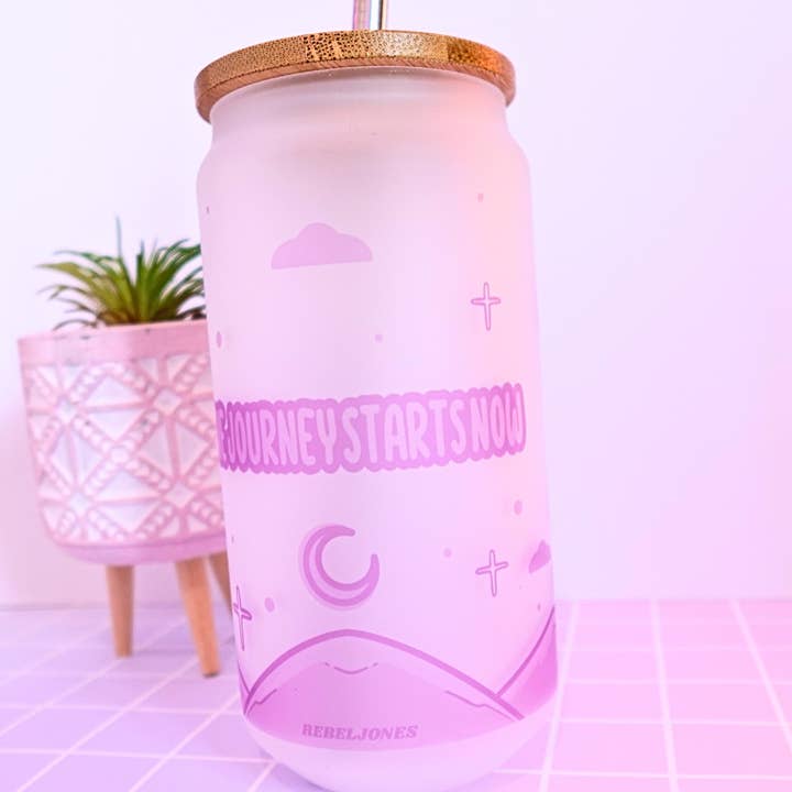 RebelJones - Wholesale Insulated Mug/Tumbler - The Journey Starts Now frosted tumbler