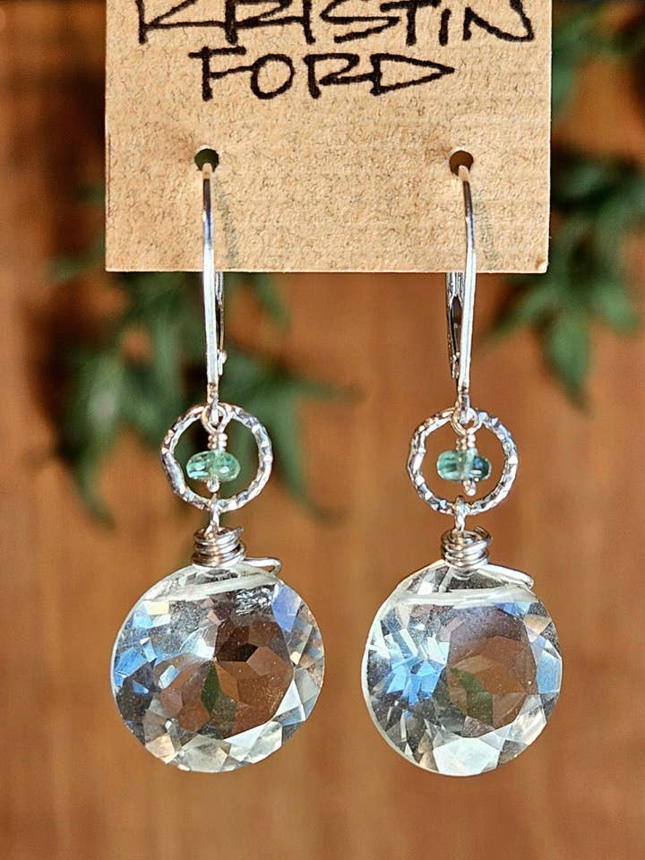 Prasiolith- und Smaragd-Ohrringe EGR2326 für den Großhandel von KRISTIN FORD Jewelry With Meaning