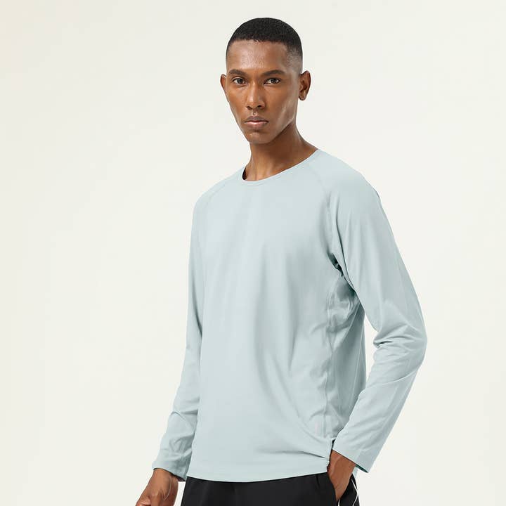 Sodalemon - Wholesale Athletic top – men's - Man Fall Elastic Long Sleeve Fitness Training T-shirt8