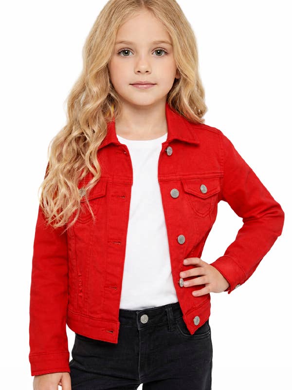 GDJ-18-9625A Basic Wash Bulk Denimjacka för tjejer för wholesale av Cutie Patootie Clothing