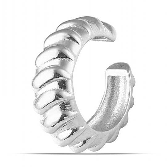 Croissant Ear Cuff No Piercing Sterling Silver 1 Piece for wholesale by Spero London