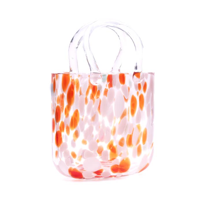 The Glass House Wholesale Interiors Ltd. - Wholesale Vase - Â Handbag Vase: Cherry BlushÂ