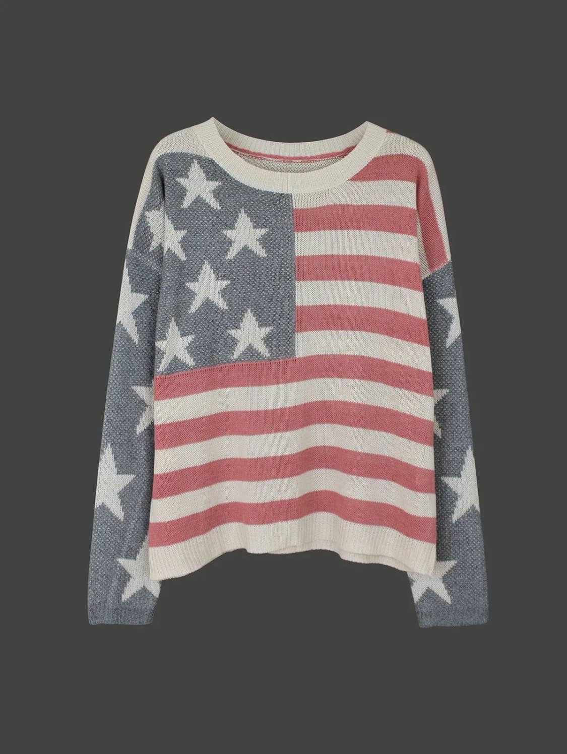 Serenity Collective - Wholesale Knit Sweater - Women's - US Flag Sweater4