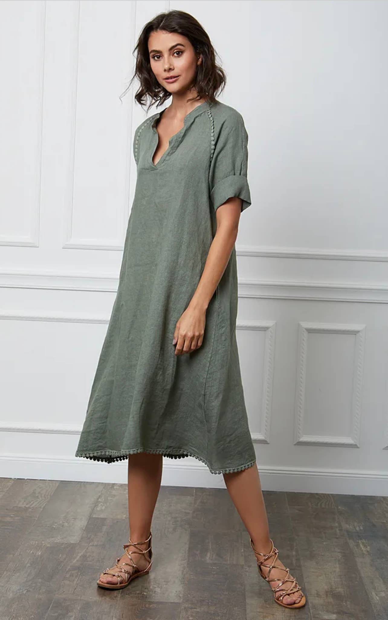 LÉA & LUC - Wholesale Dress - Women's - Long dress in 100% linen REF.716113