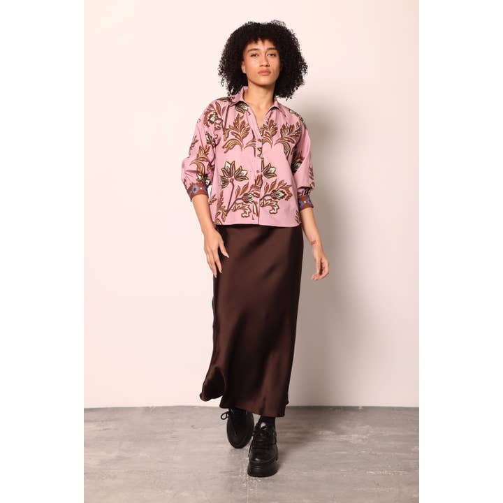 FLORAL MOTIFS ELSA TOP for wholesale by Maude-Vivante