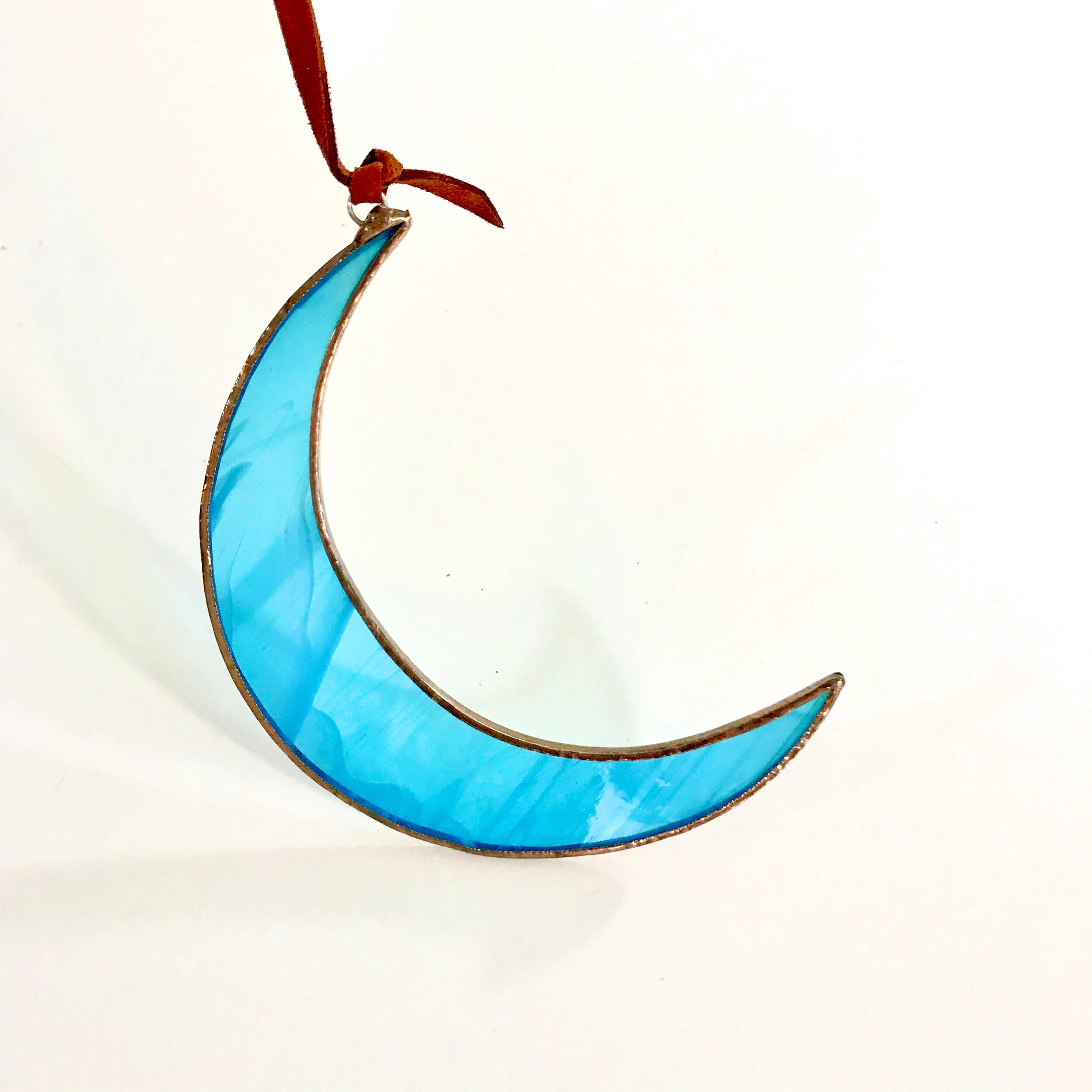 Colin Adrian Glass - Wholesale Suncatcher - Stained Glass Crescent Moon 4"5