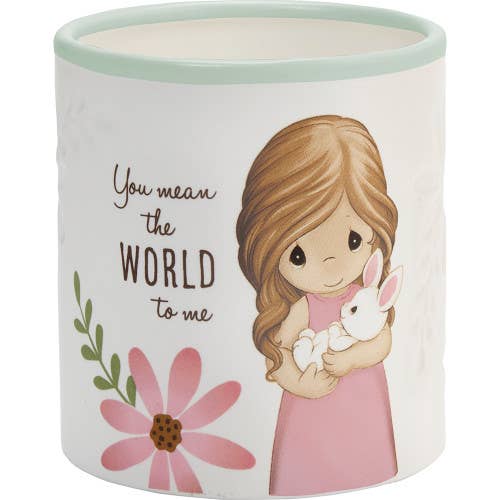 Precious Moments - Wholesale Candle Holder - Precious Moments Girl With Bunny Votive Holder